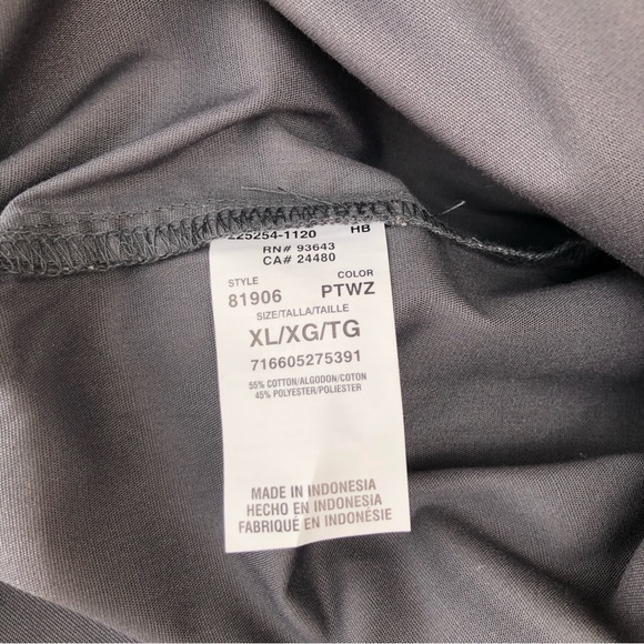 Dickies EDS Signature Men's 5-Pocket V-Neck Gray Scrub Top XL - Picture 8 of 12